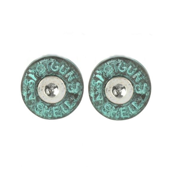 Aged Metal Bulletshell Studs - Picture 2 of 3